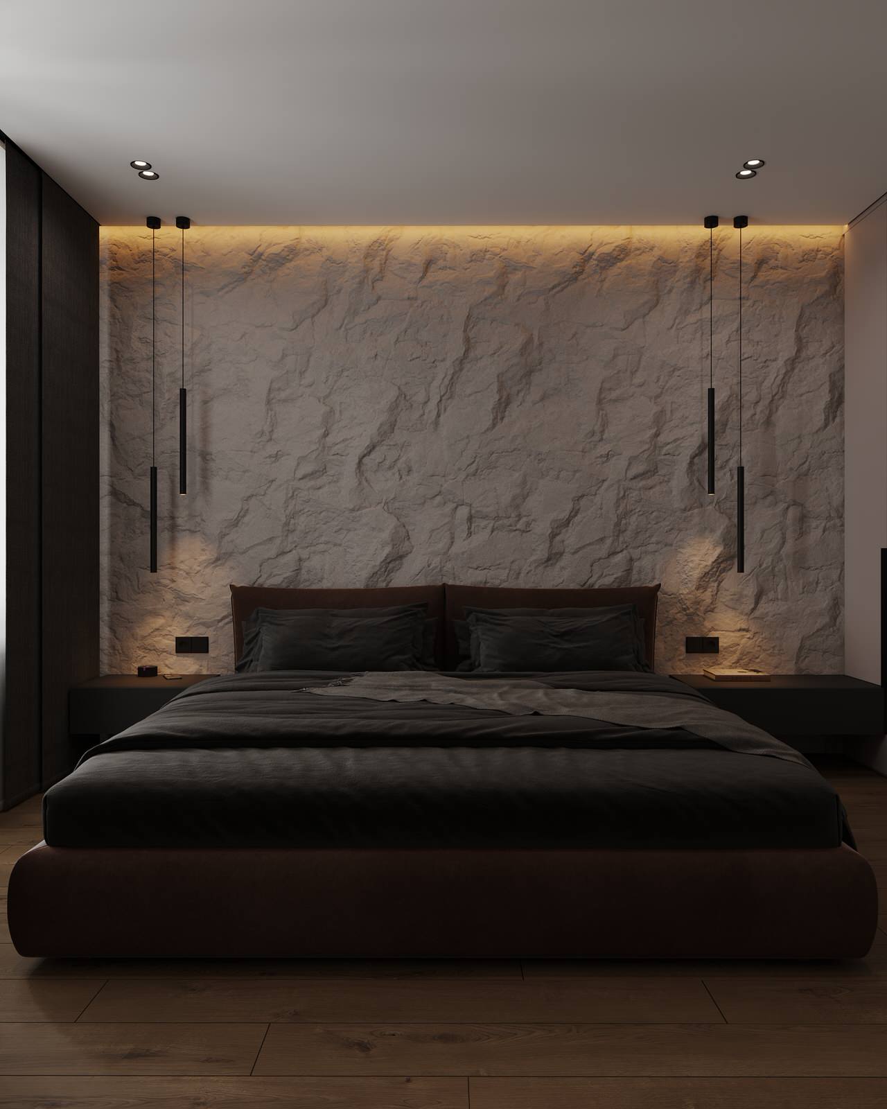 Спальня (трехкомнатная квартира в ЖК "Илмари", Пенза)