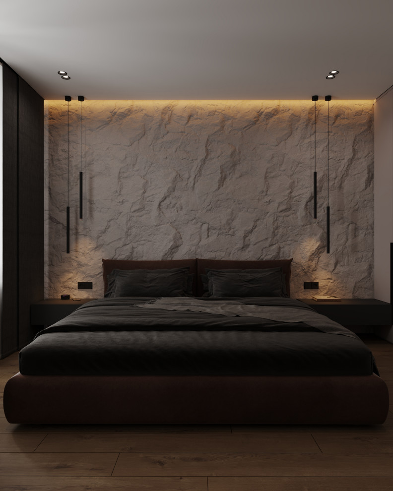 Спальня (трехкомнатная квартира в ЖК "Илмари", Пенза)