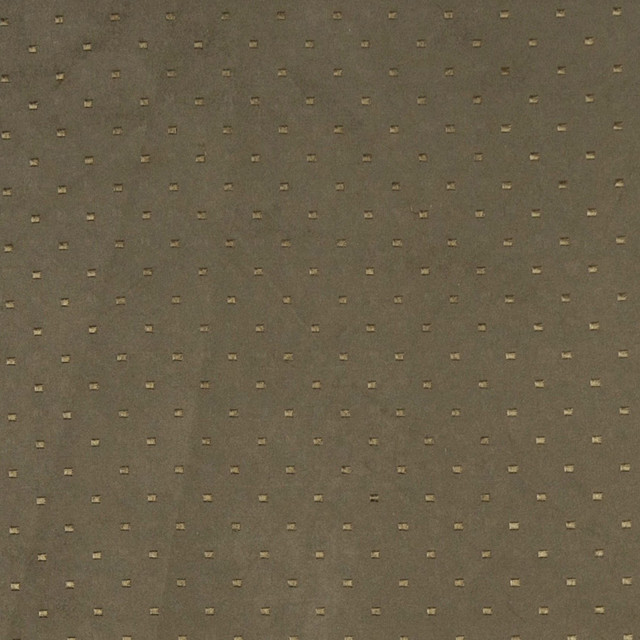 Dark Green Embroidered Dots Suede Heavy Duty Upholstery Fabric By The