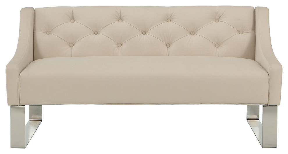 Tufted Sofa Bench, Ivory