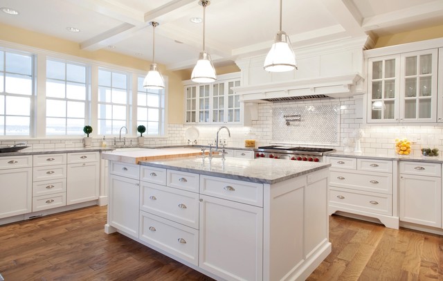 Pure White Hybrid Inset Cabinetry - Traditional - Kitchen - Portland