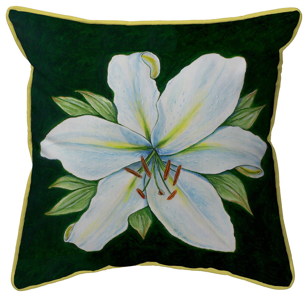 Casablanca Lily Small Indoor/Outdoor Pillow 12x12 - Set of Two