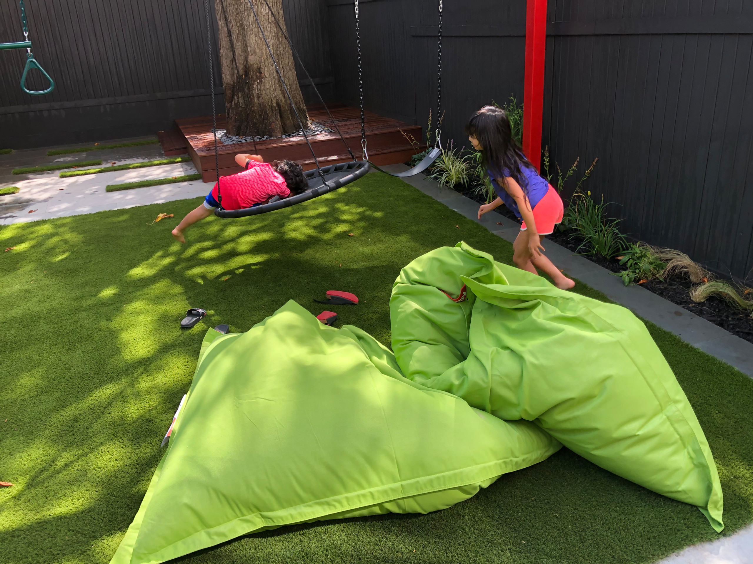 Kids Garden in a Shady  Backyard