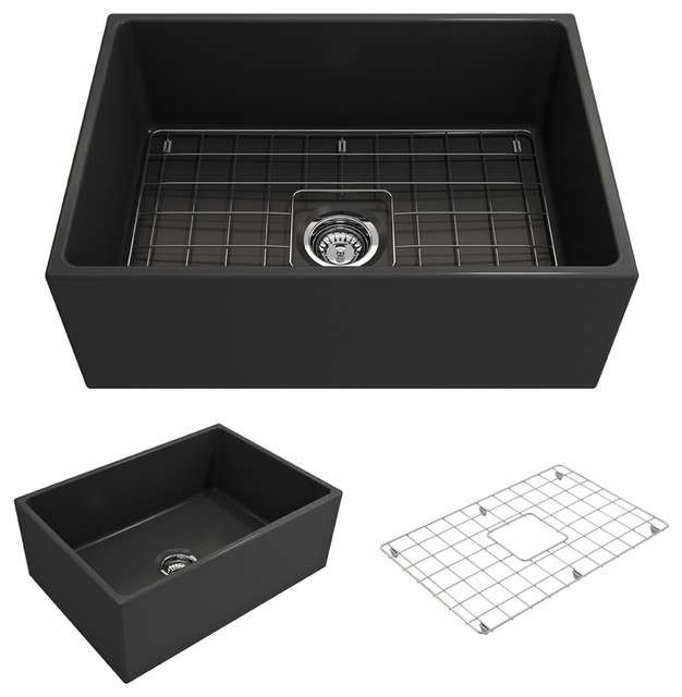 Bocchi Contempo A Front Fireclay 27 Inch Single Bowl Kitchen Sink In White Contemporary Sinks By Directsinks - Black Stainless Steel Farmhouse Sink 27 Inch Bocchi Contempo A Front Fireclay 27 Inch Single Bowl Kitchen Sink In White Contemporary Sinks By Directsinks - Black Stainless Steel Farmhouse Sink 27 Inch