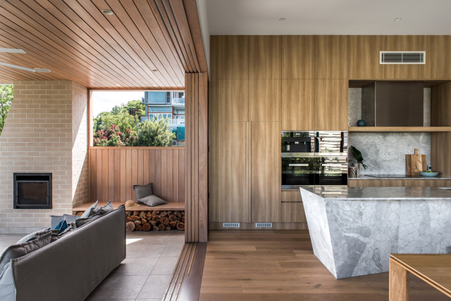 Open plan modern-kueche