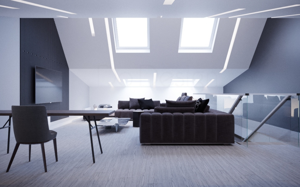 Мансарда. Дизайн-проект таун-хауса в Новогорске