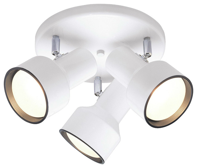 Westinghouse 66326 3 Light Multi Directional Flush Mount Ceiling Fixture White