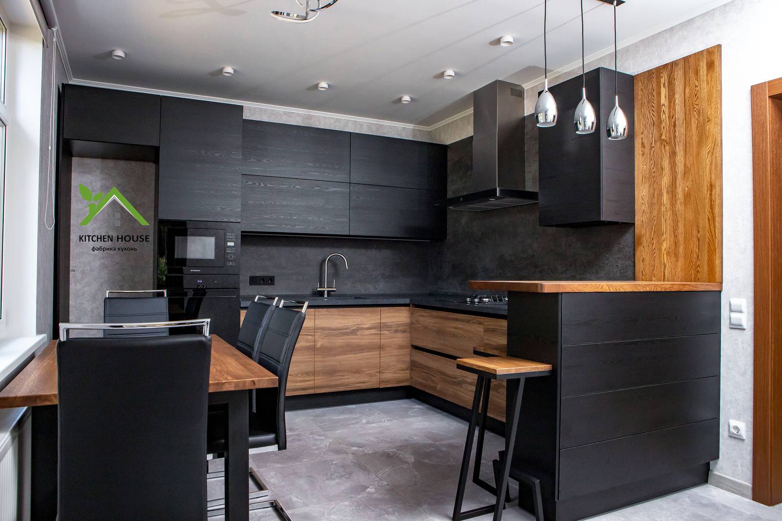 Кухня на заказ - фасады Egger Дуб