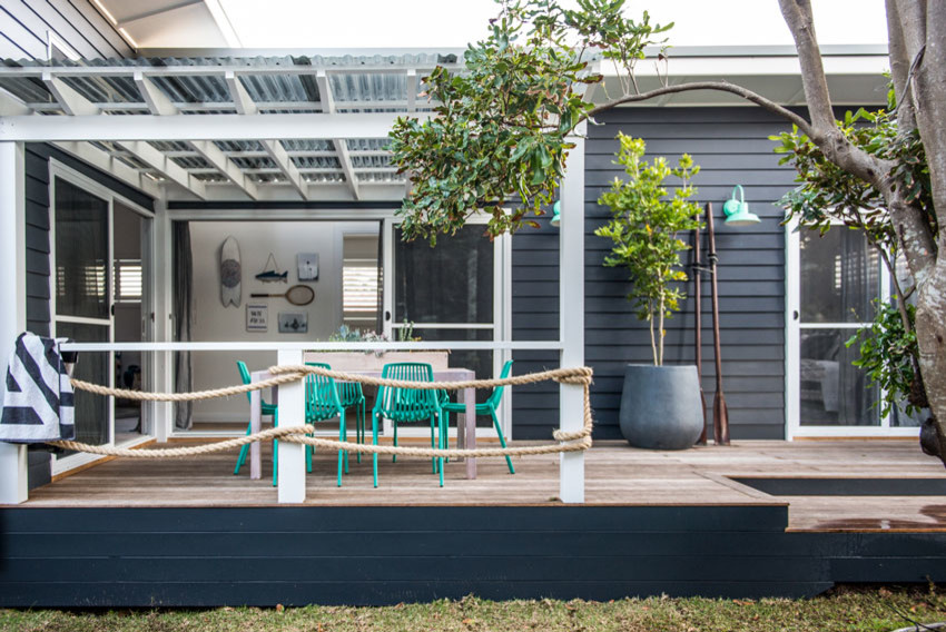 Photo of a beach style deck in Sydney.