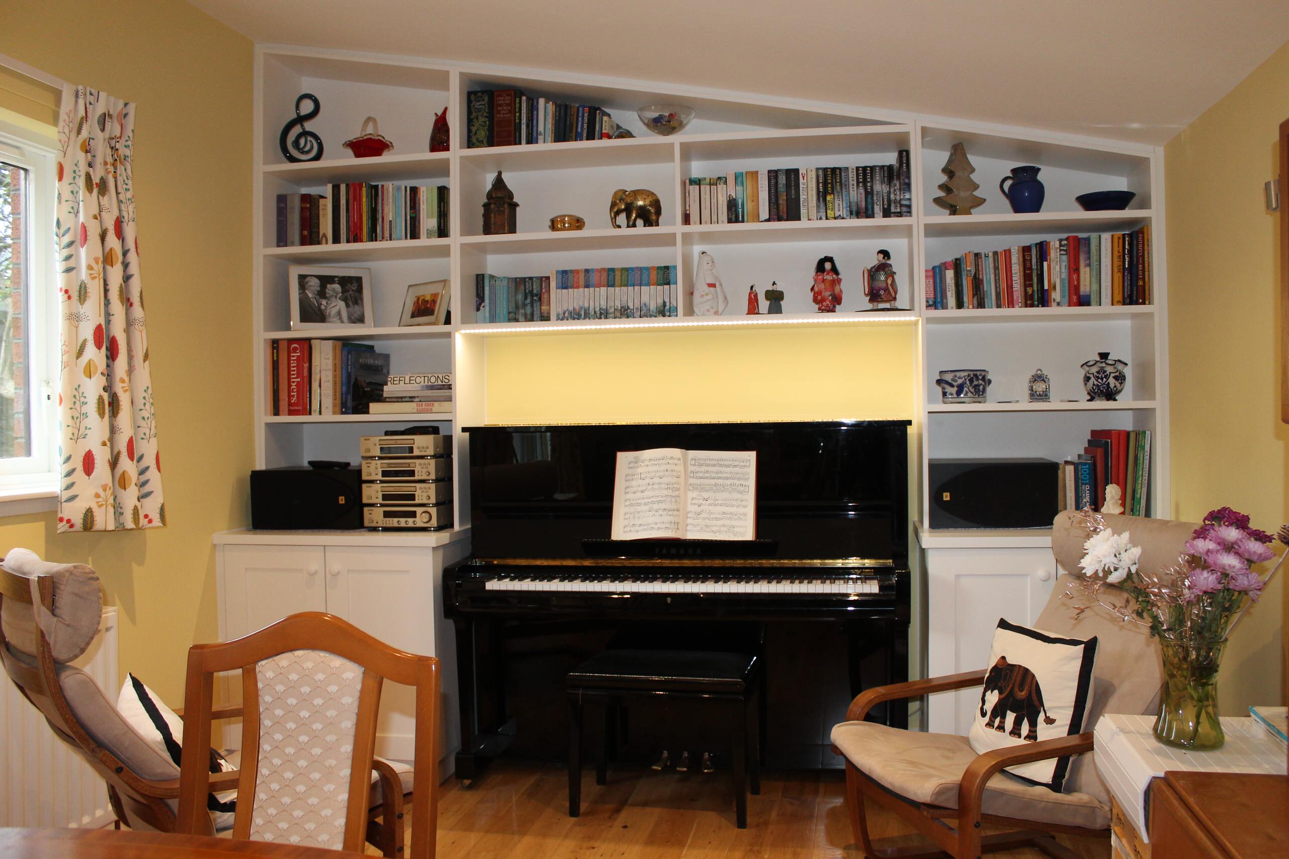 Bookcase Music Room