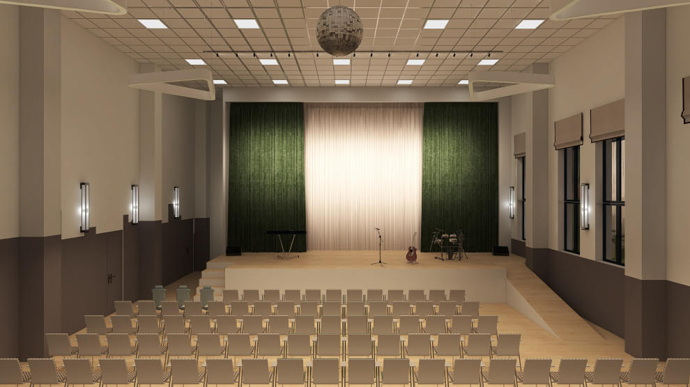 Актовый зал общеобразовательной школы