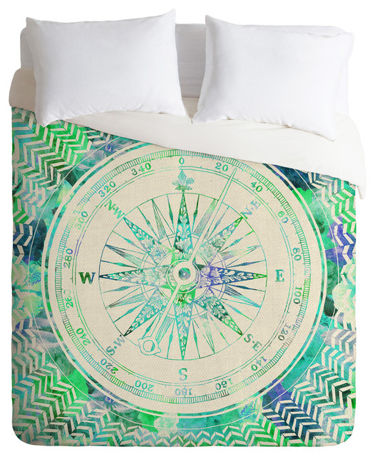 Deny Designs Bianca Green Follow Your Own Path Mint Duvet Cover