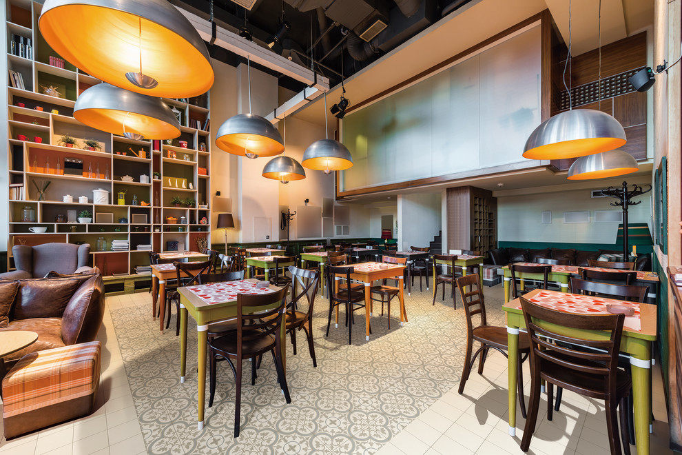 Example of a trendy kitchen design in Seattle