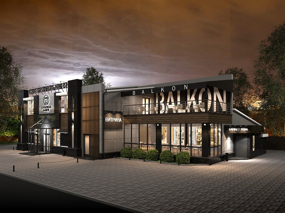 Дизайн-проект фасадов ресторана Серебряная Башня