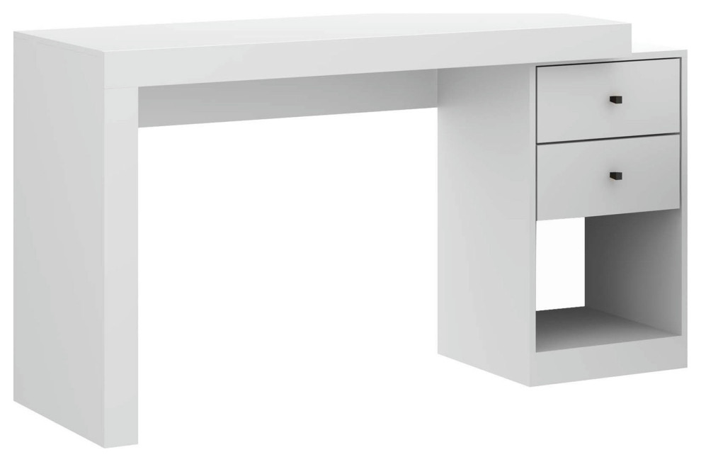 Techni Mobili Expandable Home Office Desk, White - Transitional - Desks ...