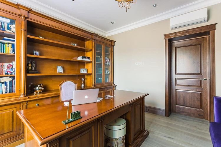 Traditional home office in Moscow.