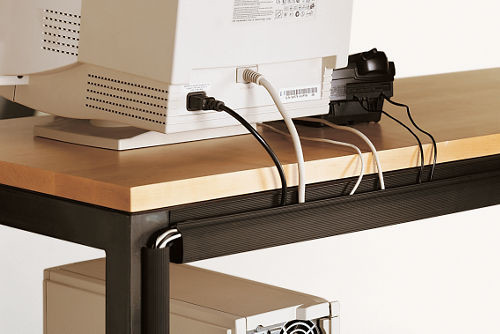 How To Hide Wires Houzz, Home Office Desks That Hide Cords