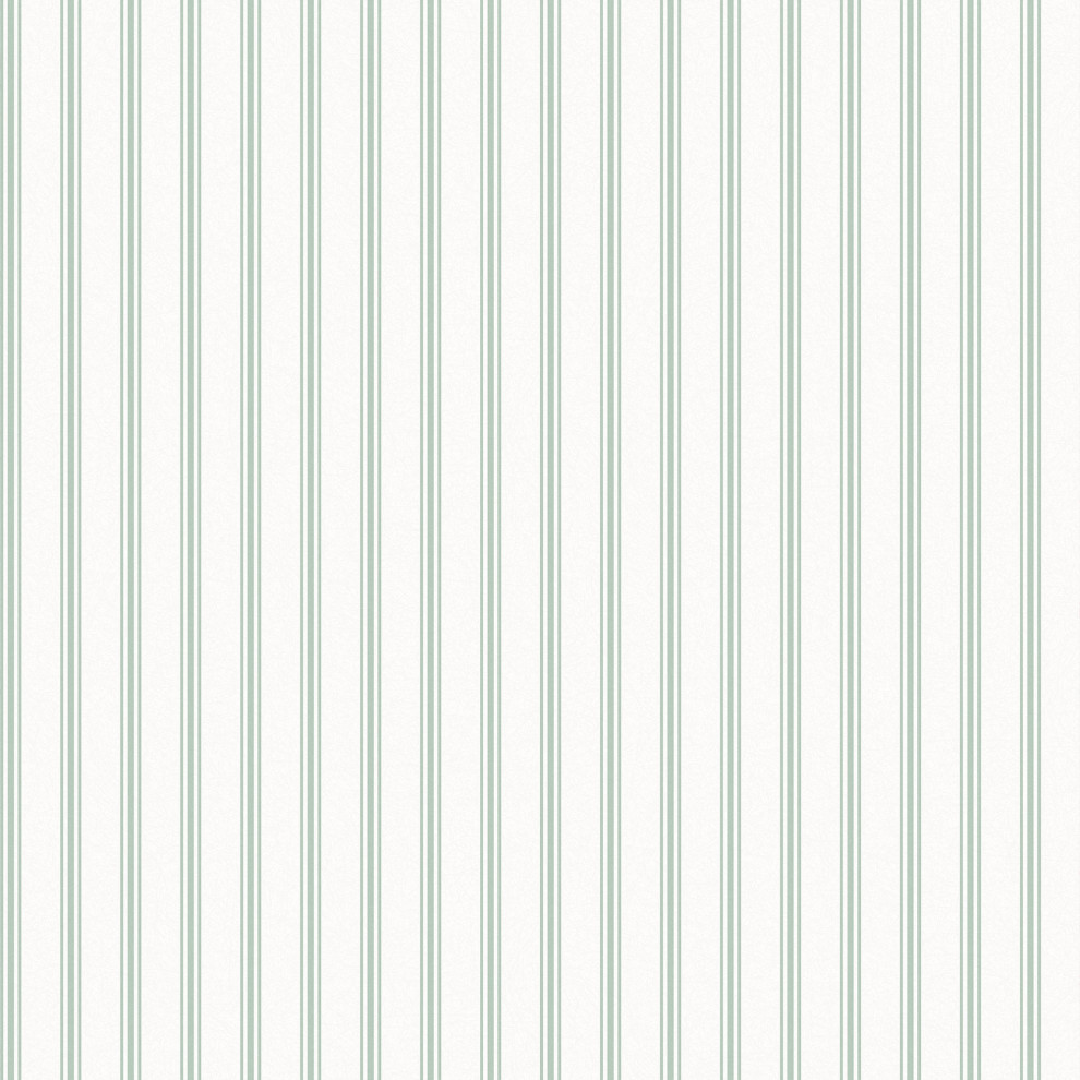 Laura Ashley Farnworth Stripe Sage Green Wallpaper Farmhouse