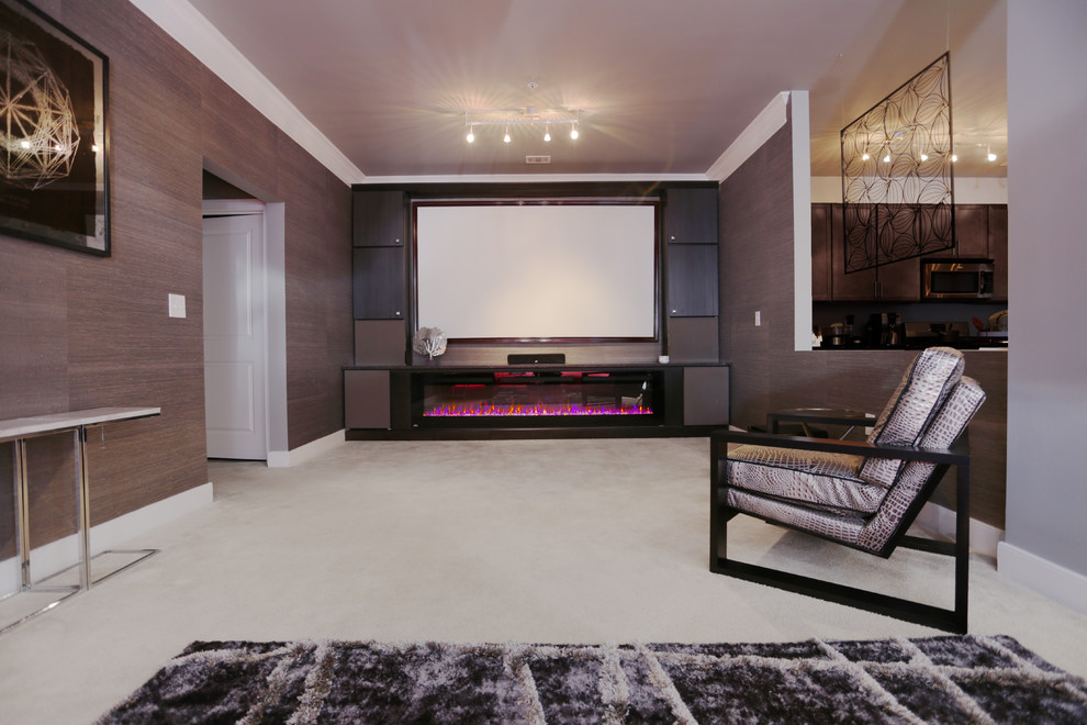 Inspiration for a large transitional home theatre in DC Metro.