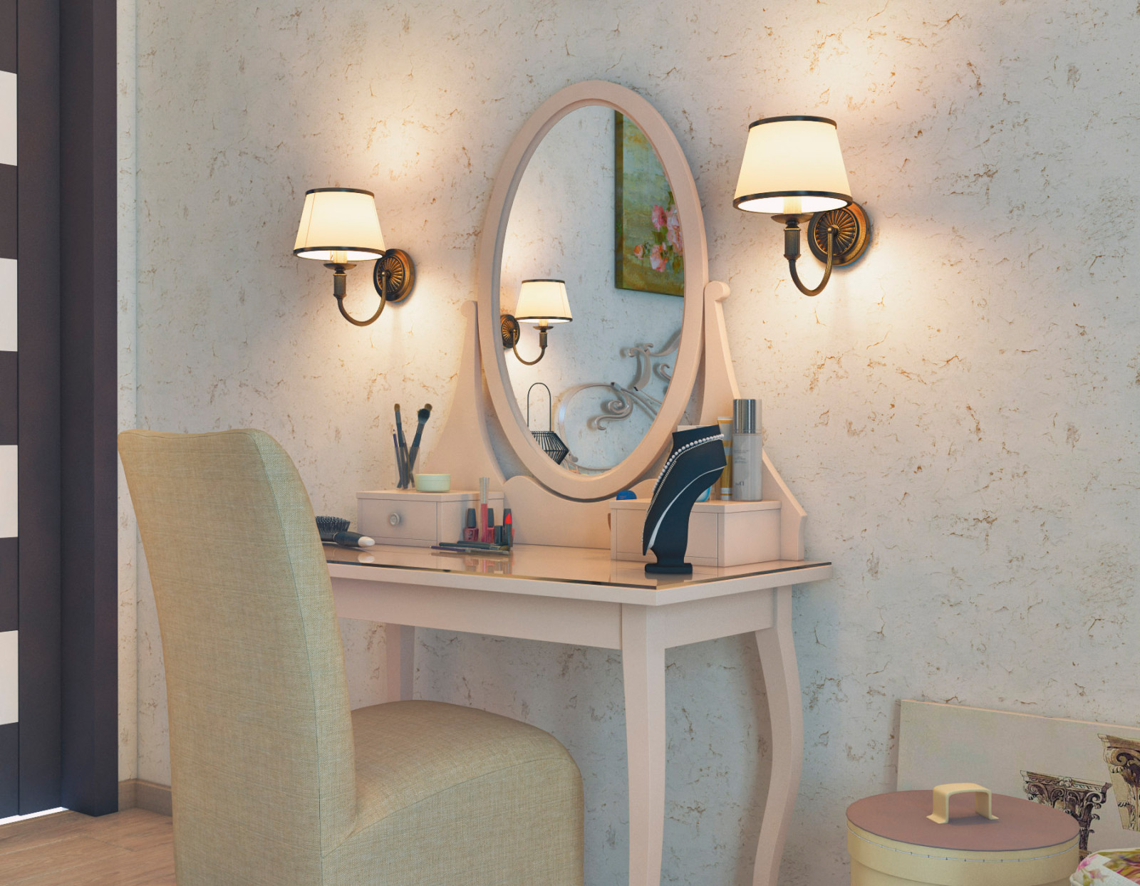 Интерьер трёхкомнатной квартиры. Лофт.