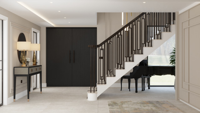 | S & M | Hallway contemporaneo-escalera