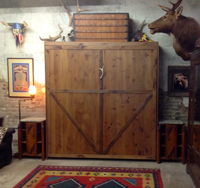 The Best custommade Murphy Beds in Texas! Rustic Bedroom Austin by Suite Dreams Murphy Beds