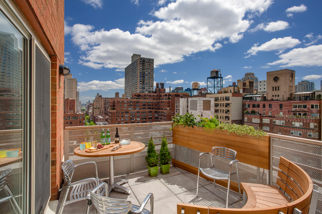 New York Apartment modern-balkon