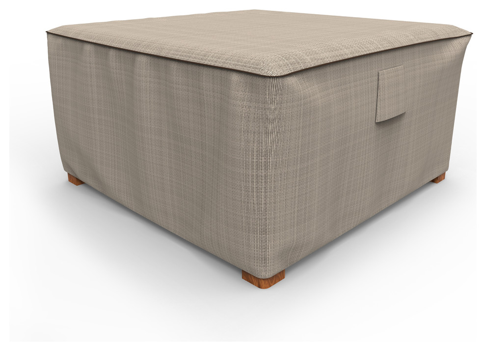 Budge English Garden Tan Tweed 36" Square Side Table Cover