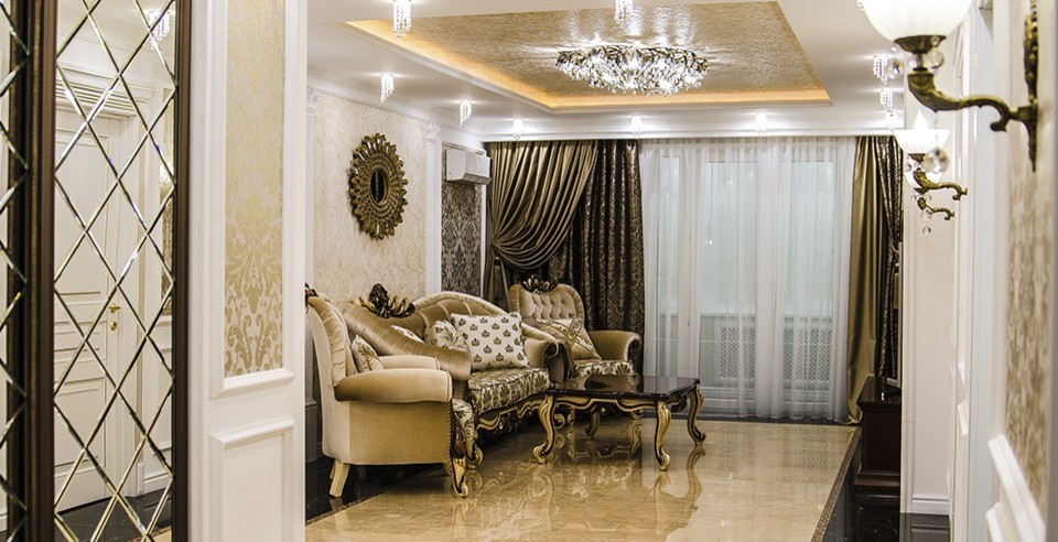 Финал работ по реализации интерьера квартиры 100 кв.м. в классическом стиле