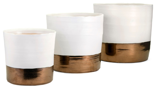 Harlow Ceramic Planters, 3-Piece Set