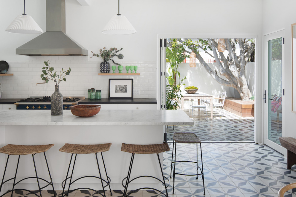 Eclectic kitchen in Los Angeles.