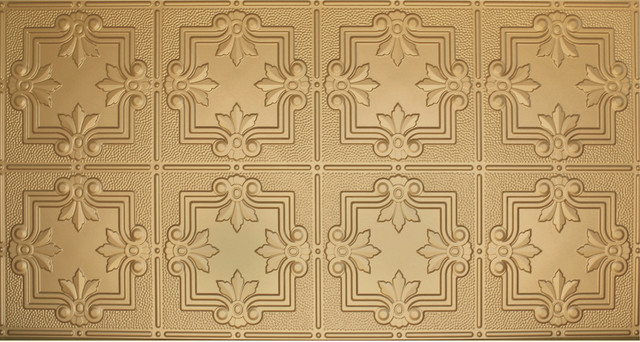 24.5"x48.5" Yesler Tin-Style Ceiling Tile, Brass