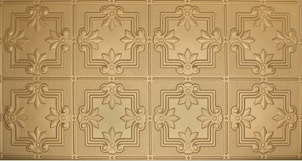24.5"x48.5" Yesler Tin-Style Ceiling Tile, Brass