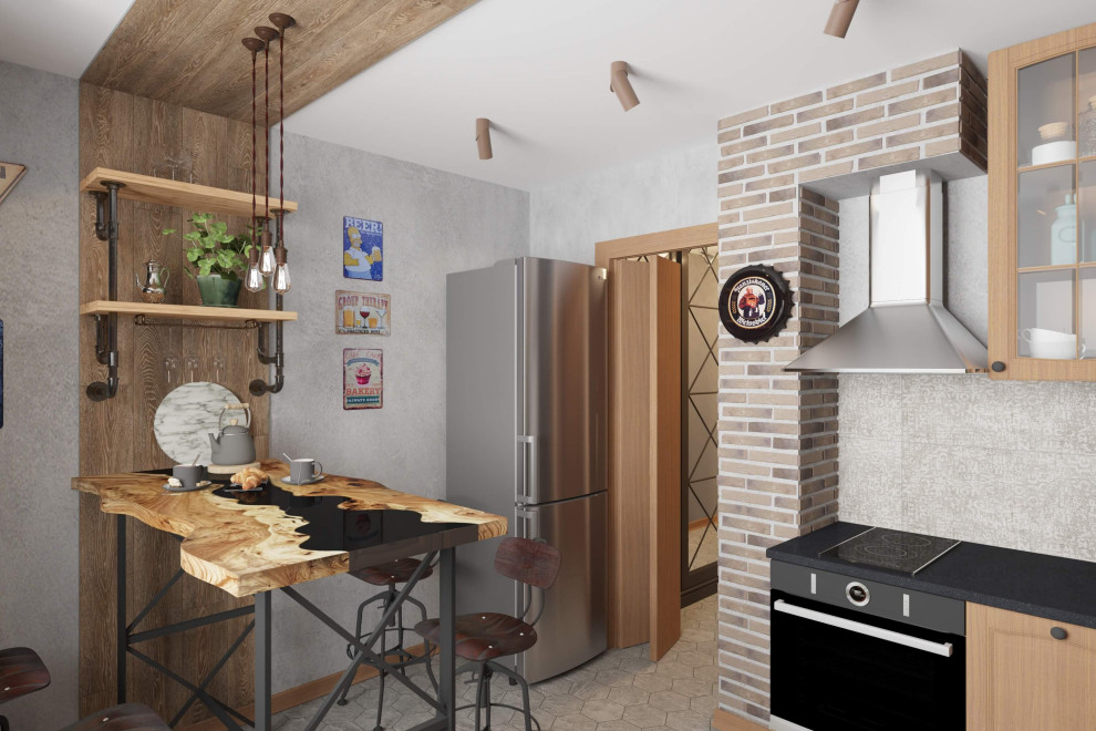 Трехкомнатная квартира 75м2 в стиле лофт, в доме серии П-3