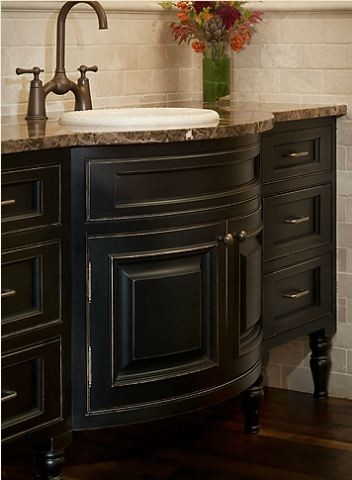  Bathroom  Vanity  Ideas  with black  painted cabinetry 