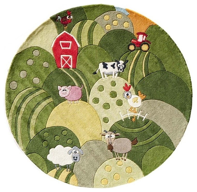 Lil Mo Whimsy LMJ11 5'x5' Round Hand Tufted Area Rug