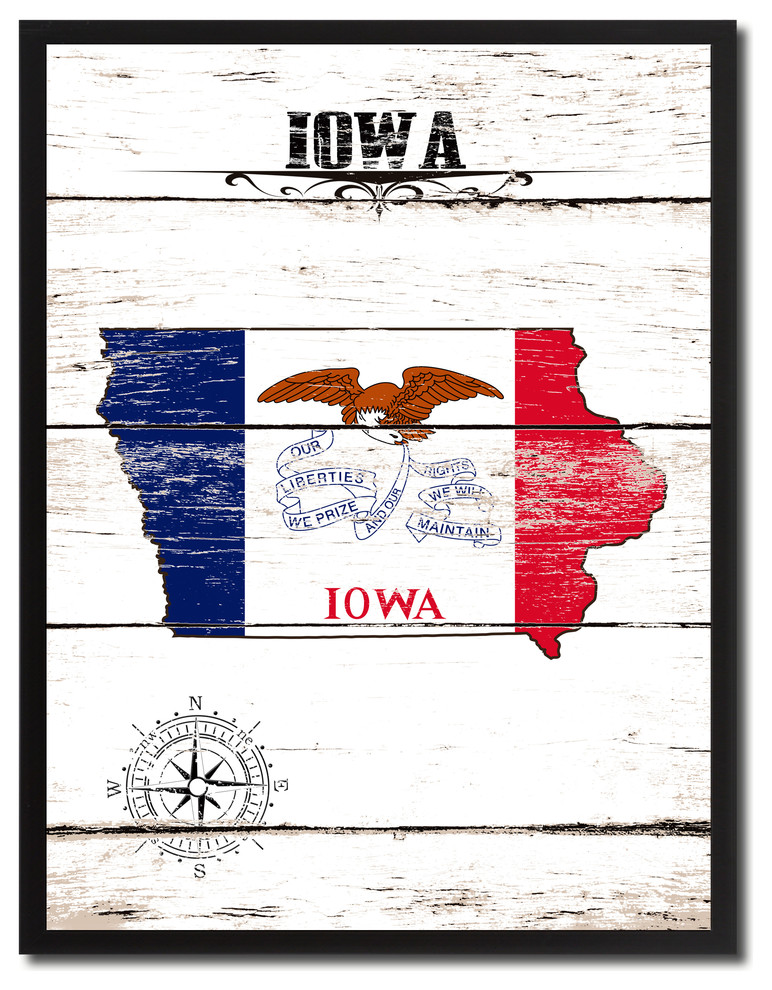 Iowa State Flag Canvas, 13"x17"