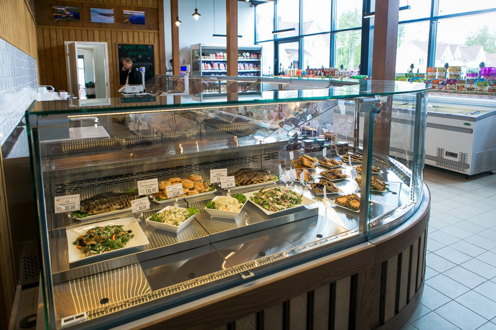 Визуализация магазина форелевого хозяйства на севере Карелии