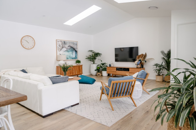 One Mile Beach beach-style-living-room
