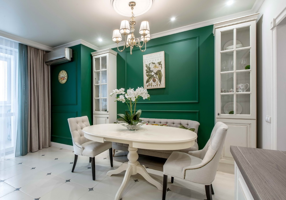 Интерьер с зелеными акцентами