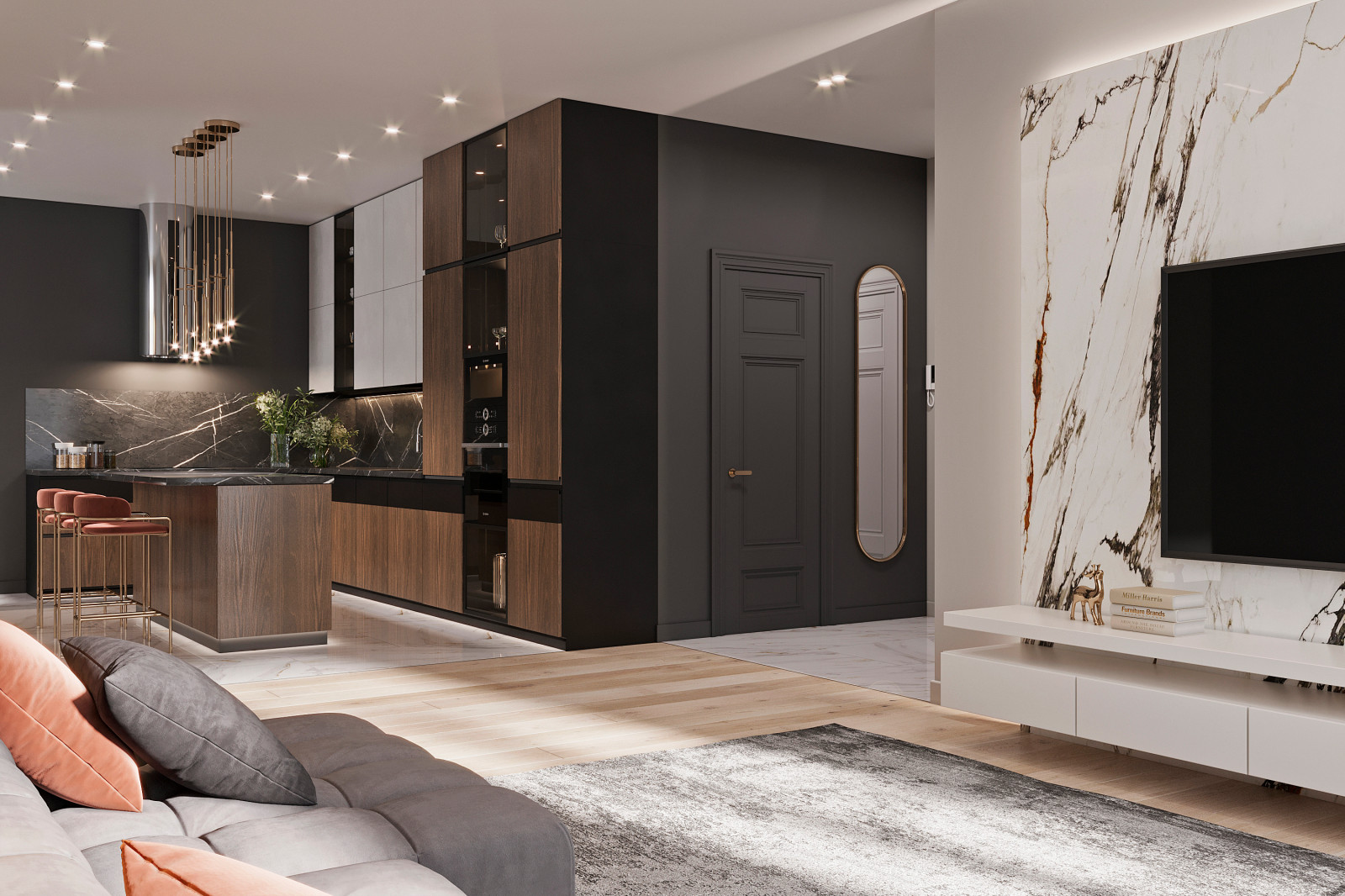 Дизайн-проект квартиры в КД «Дом Философа» 108 кв.м