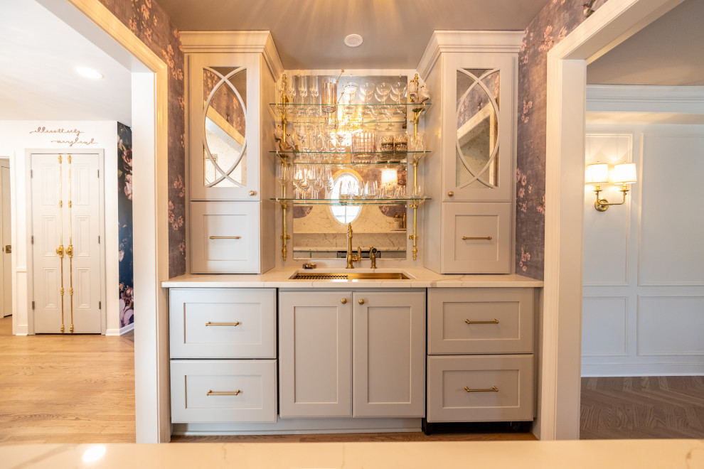 Home design - huge transitional home design idea in Baltimore