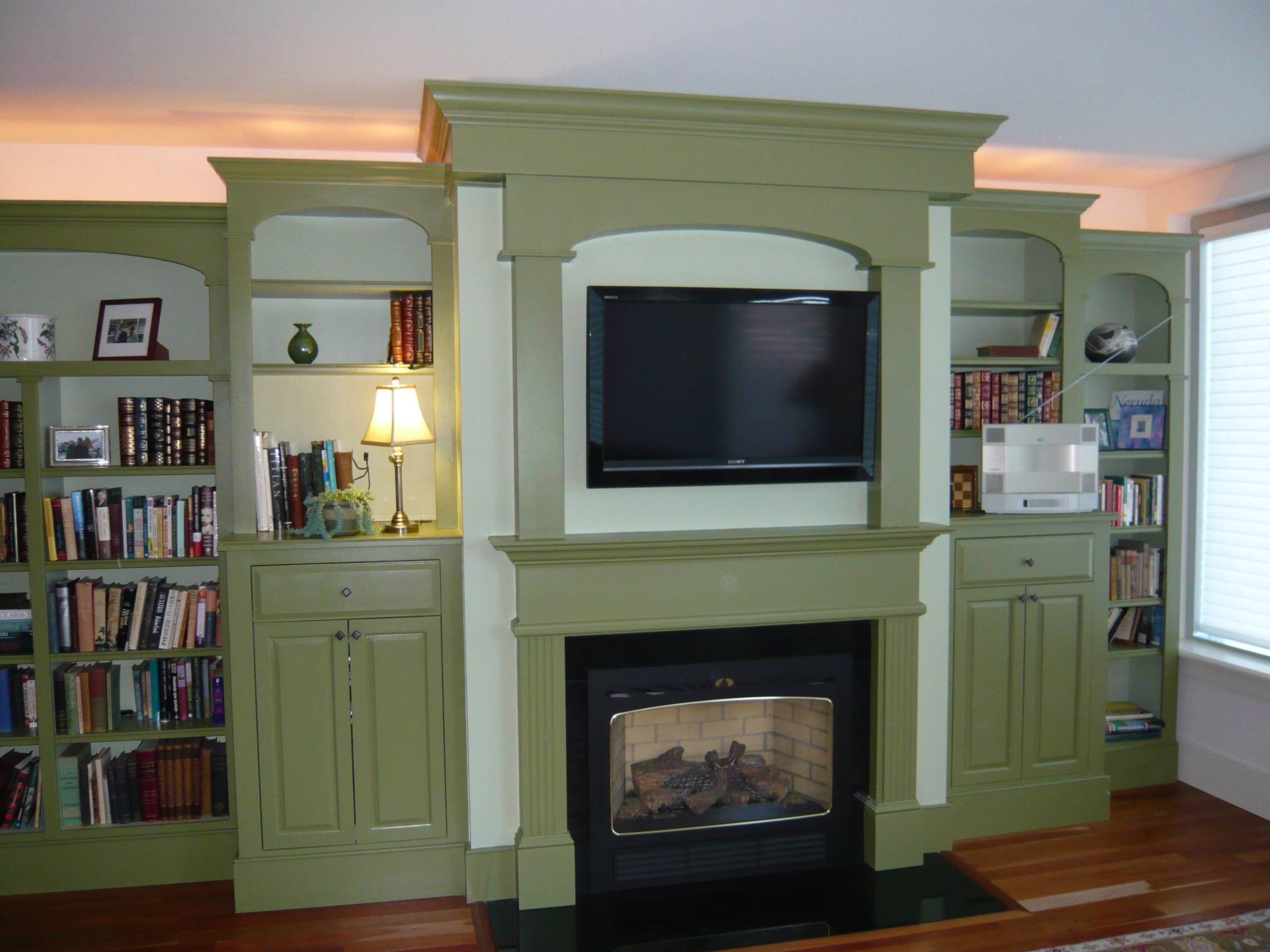 Brown Media Center, Federal Style with Overmantel.