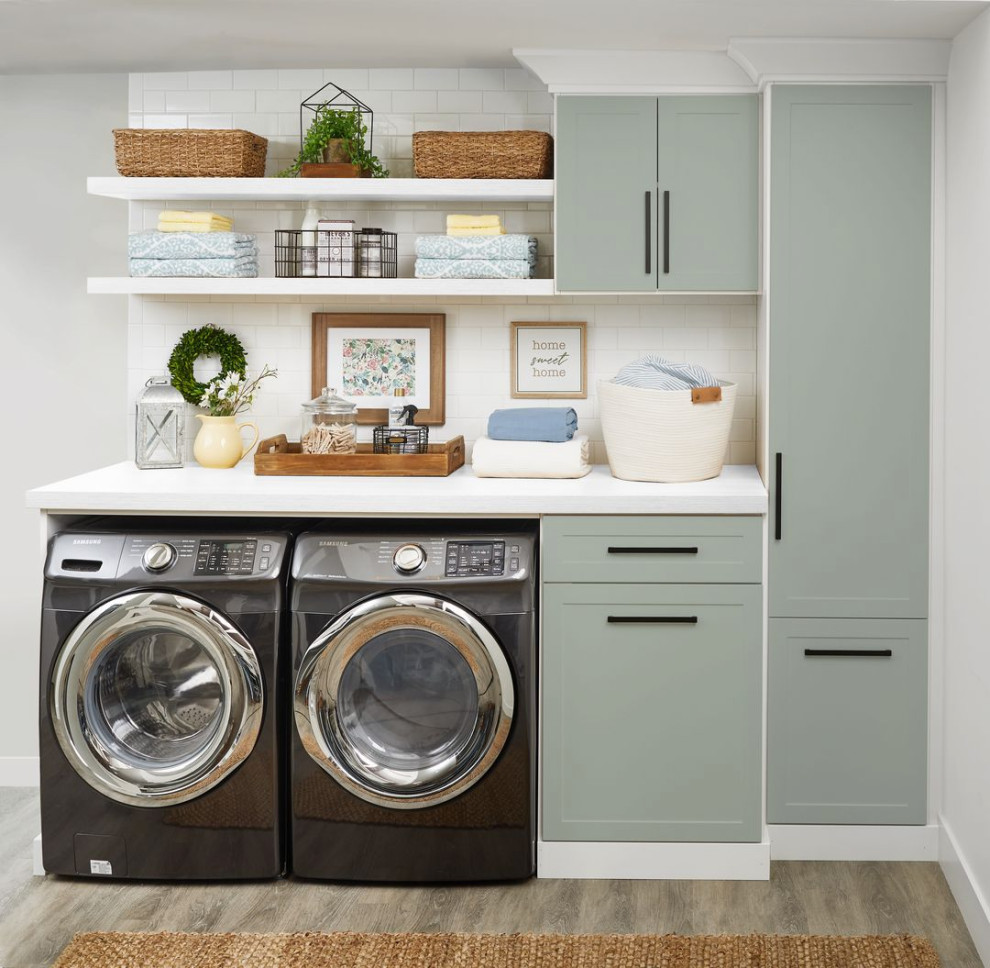 Inspiration for a modern laundry room remodel in Phoenix