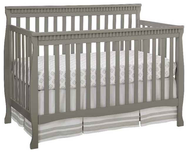 Westwood Design Emery Modern Wood Convertible Crib Slat in Gray Finish