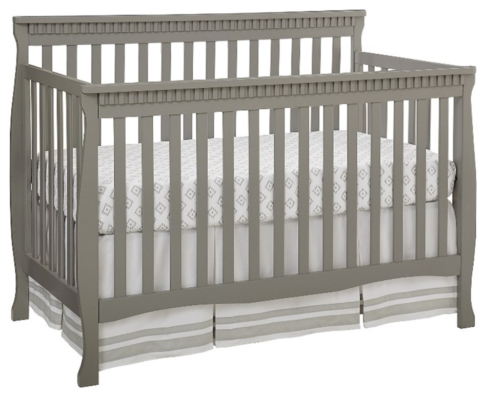Westwood Design Emery Modern Wood Convertible Crib Slat in Gray Finish