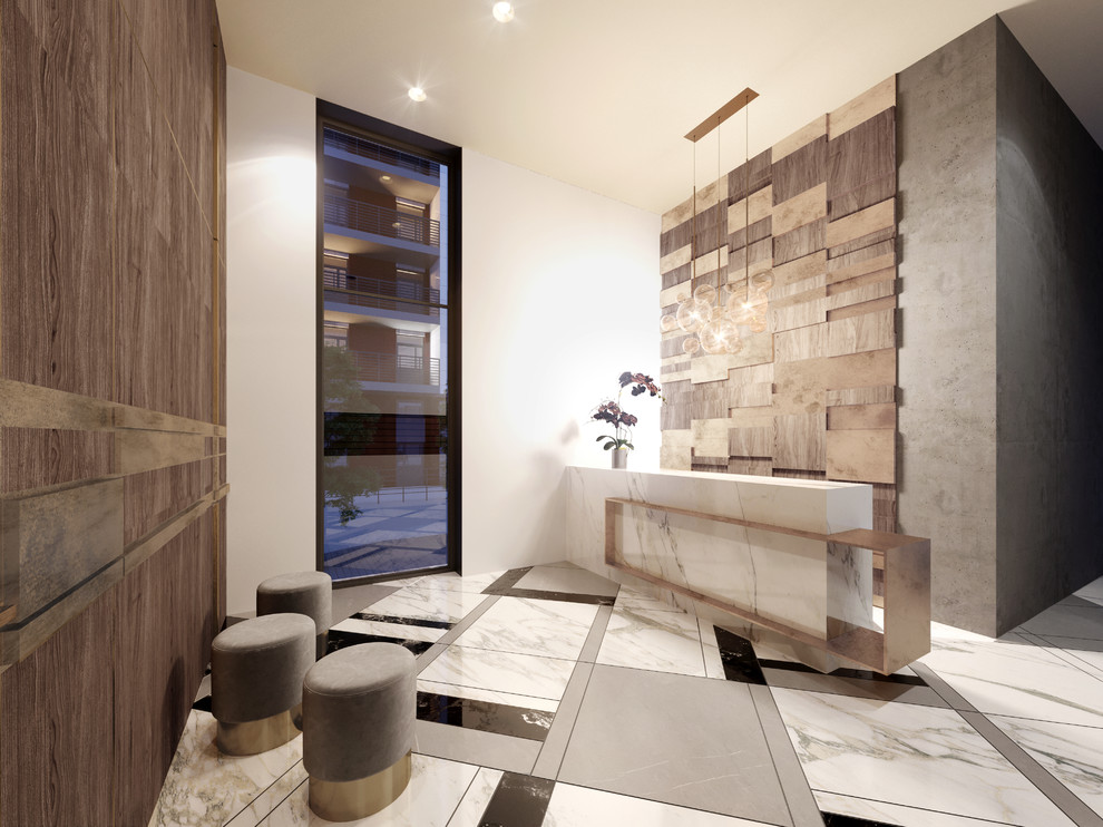 Входная группа в ЖК. Общественный интерьер. В сотрудничестве с "icube".