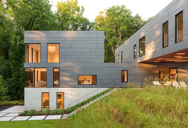 Split Box House contemporary-fasad