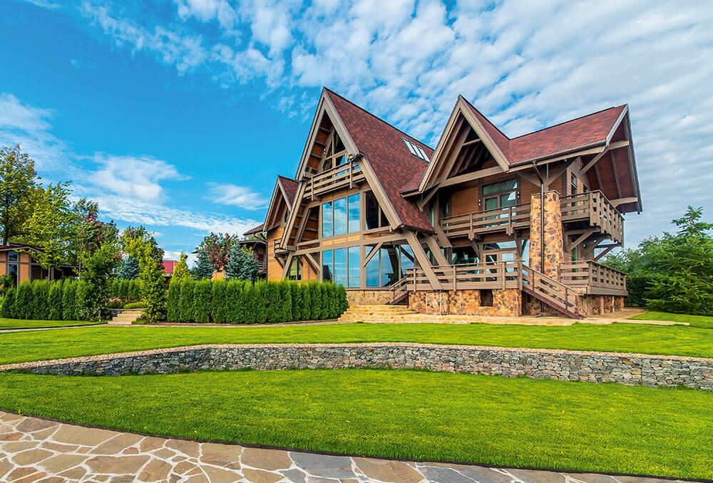 Фахверковый дом на берегу Волги