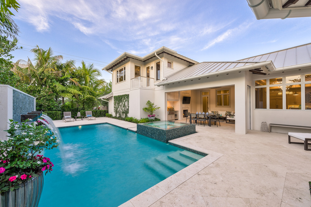 Example of a transitional pool design in Miami